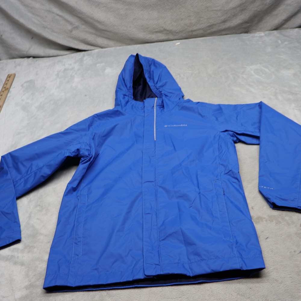 Columbia Jacket Boys Medium 10/12 Blue Watertight Mesh Lined Waterproof Outdoor